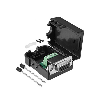 D-sub DB9 Breakout Board Connector with Case 9 Pin 2-row Female Port Solderless 