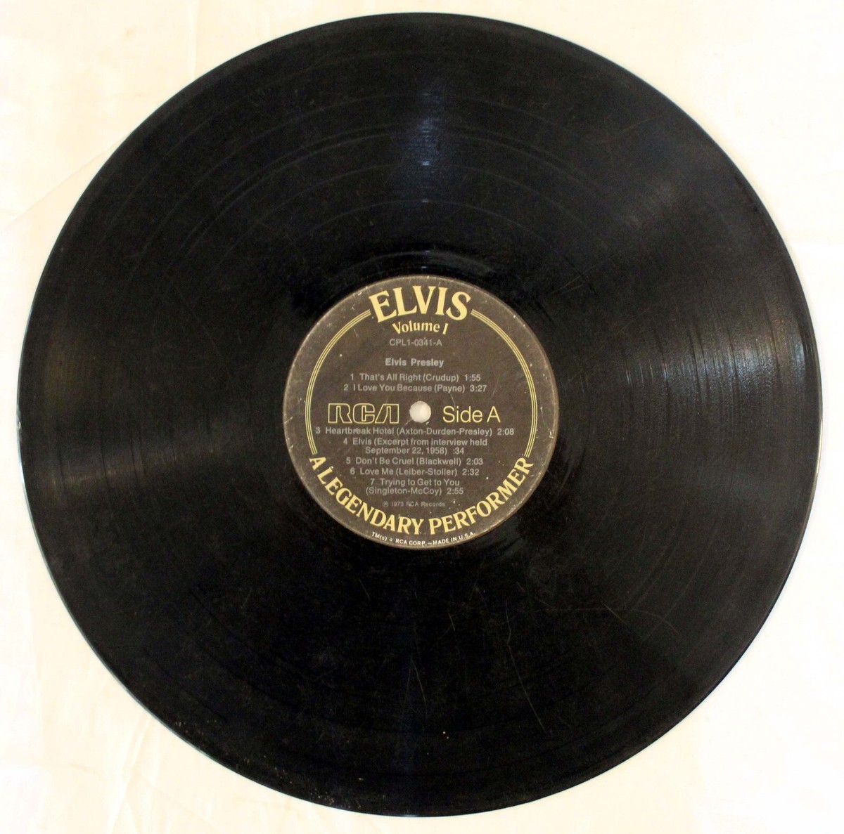 Vintage Elvis Presley Elvis A Legendary Performer Volume 1
