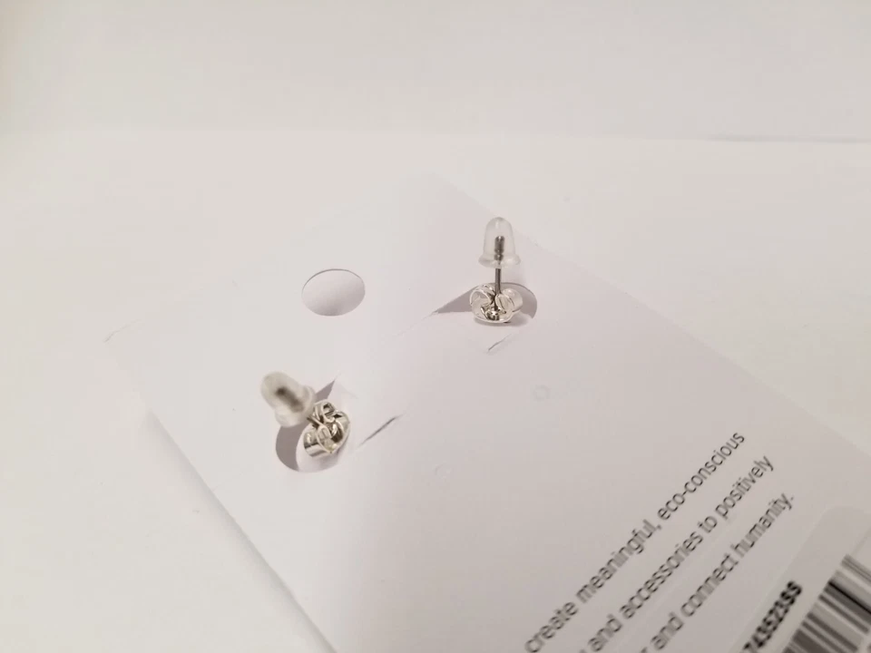 Pendientes colgantes Alex And Ani azul mariposa cristal tono plata Foto 4 de 4