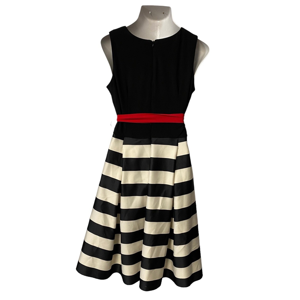 R&K Dress Womens Size 14 Black Stripe Work Office Church Date