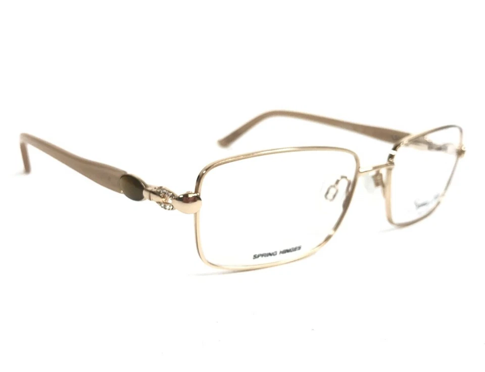 Marcos de gafas Sophia Loren M235 057 cristales rectangulares dorados desnudos 53-16-135 Foto 2 de 4