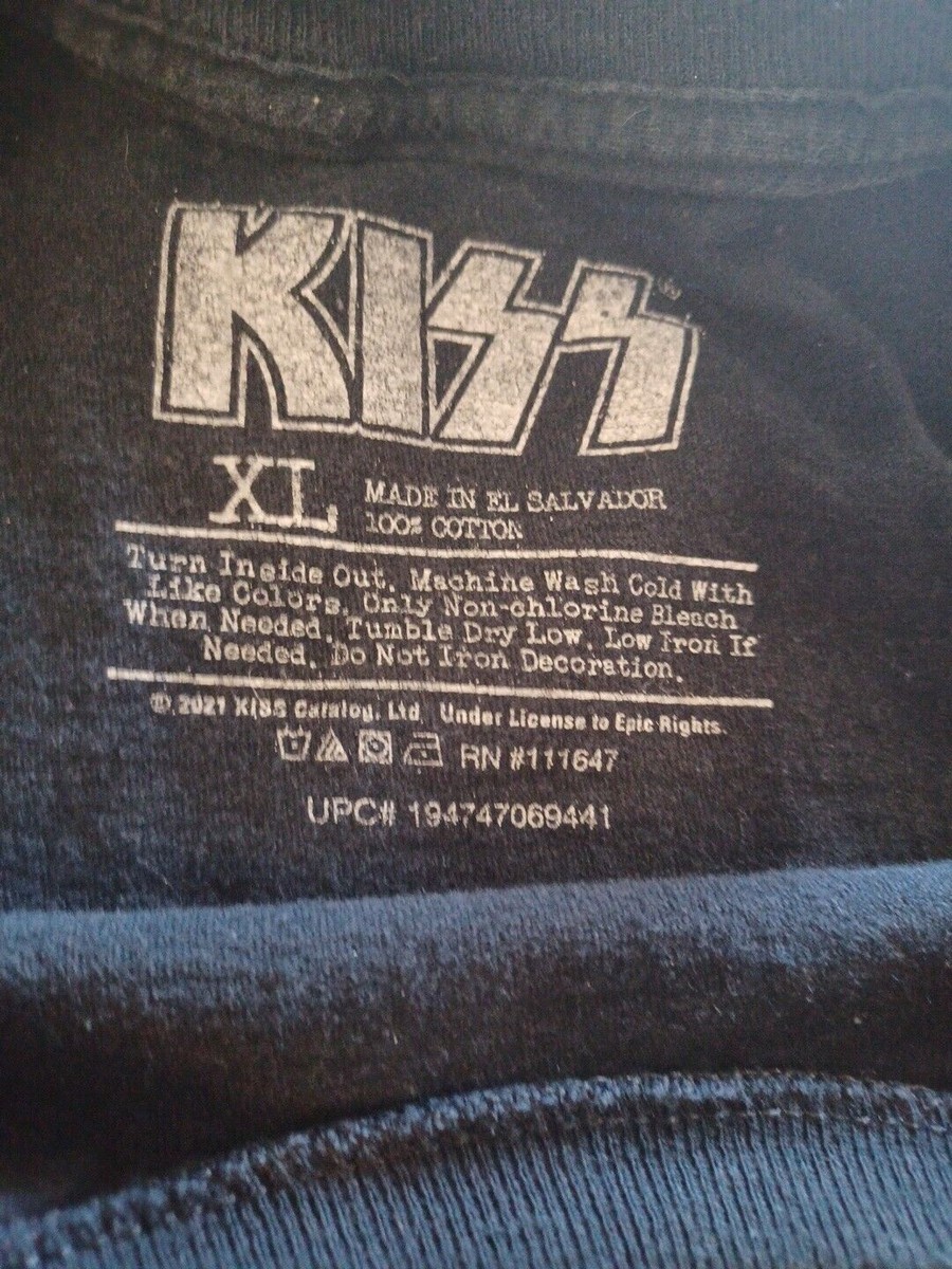 KISS US tour 1977 throwback t- shirt official merch XL Gene