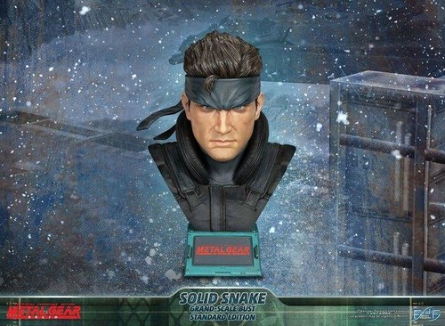 METAL GEAR SOLID - Solid Snake Grand Scale Polystone Bust F4F - Foto 3 di 20
