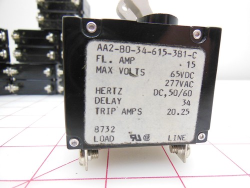 Interruptor Carlingswitch 15A AA2-BO-34-615-3B1-C 65vdc 277vac - Imagen 3 de 3