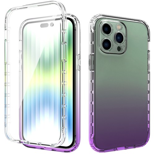 360 Full Body Gradient Case Cover For iPhone 14 11 13 12 Pro Max XR XS 8 7 Plus - Picture 14 of 14