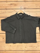 Eileen Fisher Green Jacket Shirt Size Large