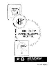 HAMMARLUND HQ170A HQ-170A Communications Receiver Manual