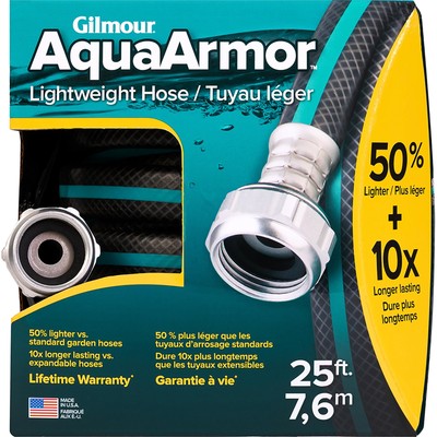 AquaArmor 1/2'' x 25' Lightweight Garden Hose, Kink Free Hose, Drinking Water ...