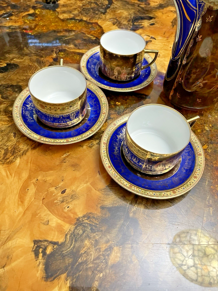 Vintage Royal Vienna Style Porcelain Coffee Set of 6! EACH w