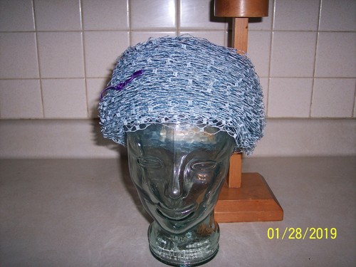 50S - 60'S VINTAGE MARSHALL FIELD & Co.LIGHT BLUE HAT SIZE MED. - Picture 2 of 6