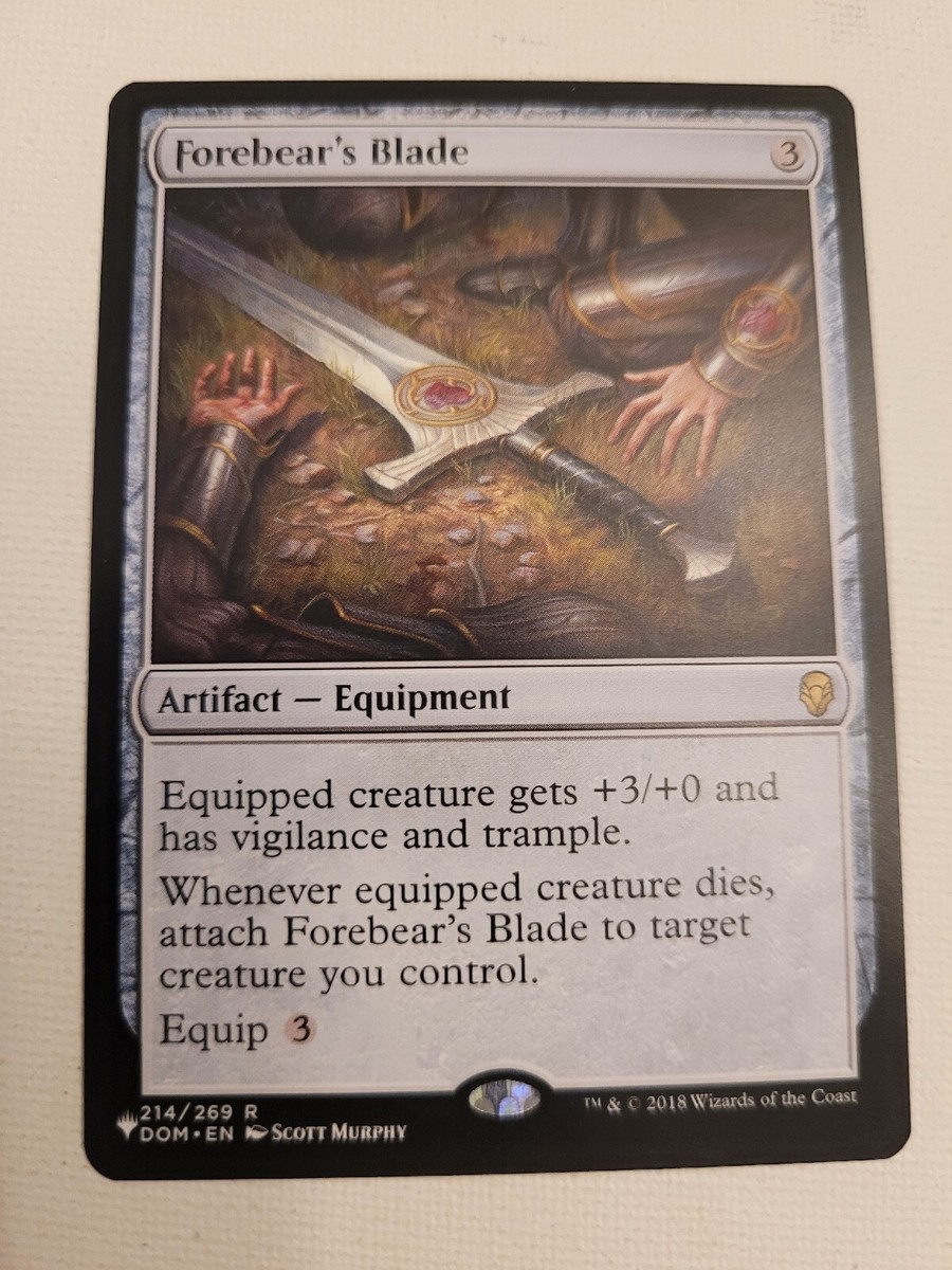 MTG Forebear's Blade Dominaria Rare Magic the Gathering Card #214/269 The List | eBay MTG Forebear's Blade Dominaria Rare Magic the Gathering Card #214/269 The List | eBay