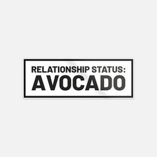 Relationship Status Avocado Funny Car Bumper Vinyl Sticker Decal