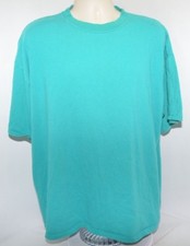 VTG SturLee 80s Green Teal Blank Single Stitch T Shirt Men XXL USA Made