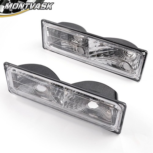 Fit For 94-98 Chevy C/K Suburban Silverado Parking Turn Signal Lights Chrome - Picture 10 of 12