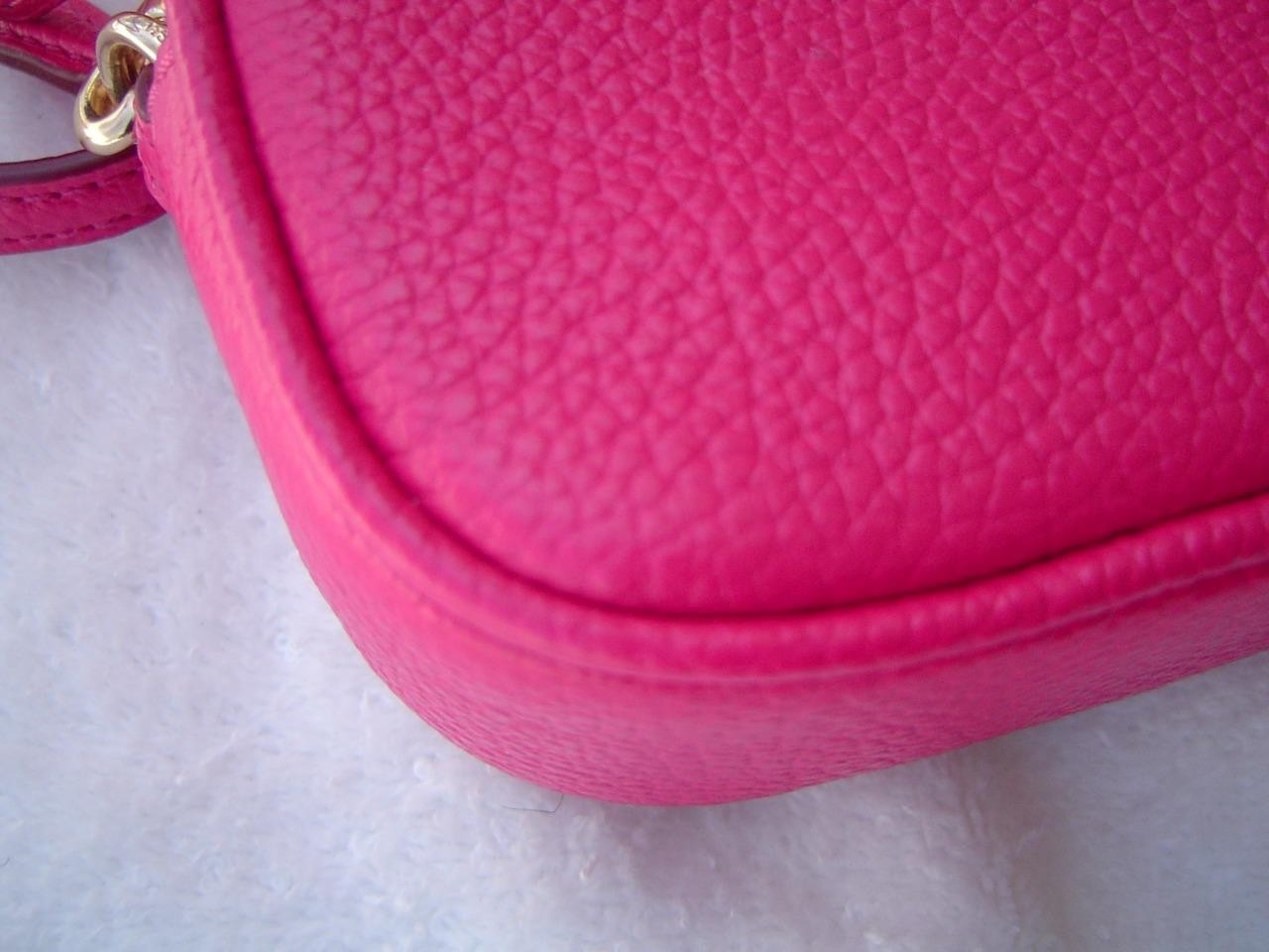 AUTHENTIC COACH RUBY PINK PEBBLE LEATHER BAG/POUC… - image 13