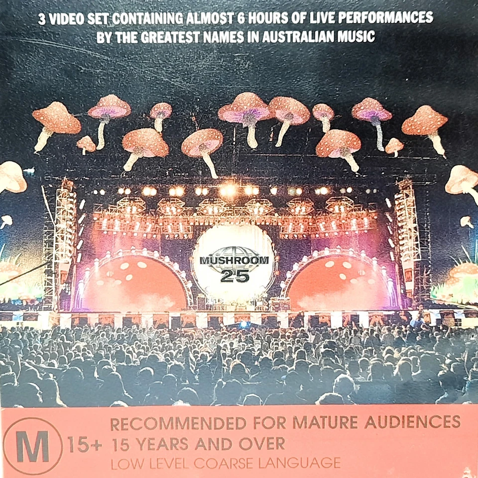 Mushroom 25 Live 3x Video 1998 VHS Box Set Australian PAL (Vol 2 & 3 Sealed) MCG - image 4 of 4