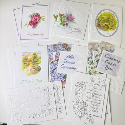 Deluxe Sympathy-16 Greeting cards with envelopes~ 5'' X 7'' - Current brand