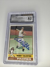 1976 Topps - Bobby Valentine Autograph Card - Grade 10.  New York