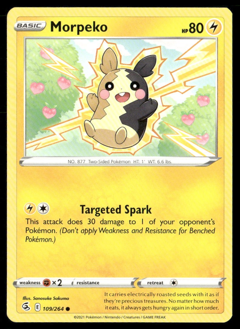 Morpeko Fusion Strike 109/264 Common Pokemon Near Mint