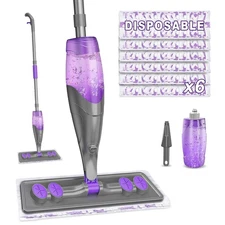 Spray Mops for Floor Cleaning - Wet Dry with 6 Disposable Pads for Swiffer