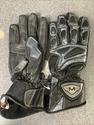 Motophoria Keprotec Men s Leather Motorcycle Gloves Graphite Size S 14023 M63D