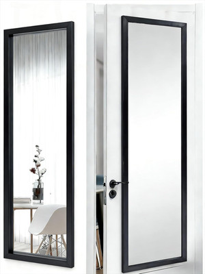 Over Door Full-Length Mirror 13.5x49.5 Inch Rectangular Wall and Door Hanging Mi