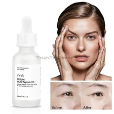 U'YAS Face Hydrating Multi-Peptide HA Skin Serum Anti Aging Formula All Skins