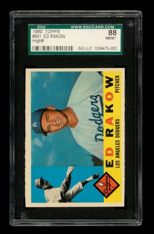 1960 Topps Set-Break #551 - Ed Rakow High # SGC 8 88 NM/MT