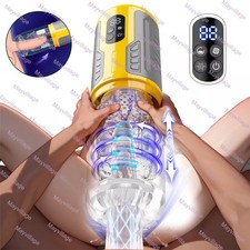 Male Masturbaters Automatic HandsFree Rotating Cup Thrusting Stroker Men Sex Toy