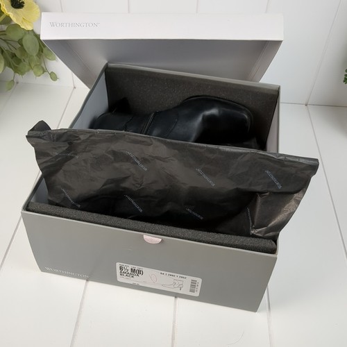 Worthington Damen Schwarz Leder Stiefeletten High Heel Bootie Größe 6,5 - Bild 9 von 9