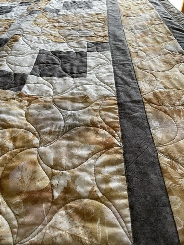 Copper to Pewter Fall Foliage Queen Quilt Set 90" x 92" - Picture 15 of 16