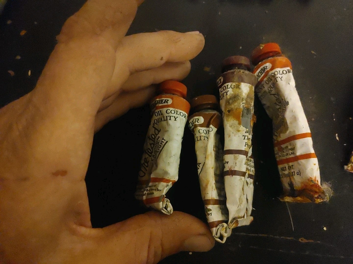 Vintage GRUMBACHER PRE-TESTED Oil Paints Mixed Lot + Sargent PREOWNED AS-IS