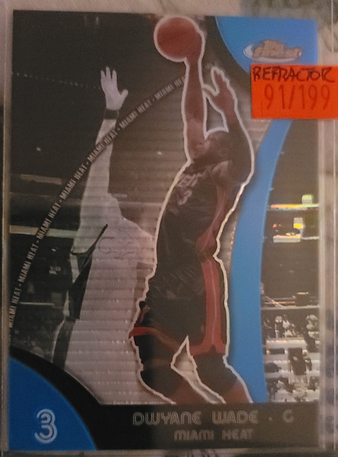 DWYANE WADE 2007-08 Topps Finest  #3 Blue Refractor HEAT /199