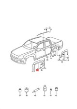 Cubierta de rueda original VW Amarok S6B S7A S7B imprimada 2H6853727GRU