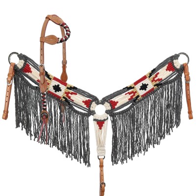 Sangle Garrot Showman Multi Brins – Laine Mohair Marron – Design Sud-ouest
