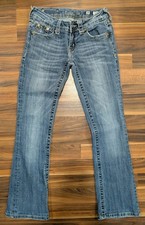 Miss Me JP5341B5 Boot Cut Jeans Women  s Size 25 Embellished Distressed Altered