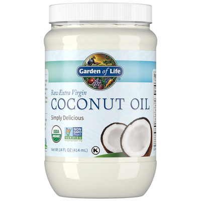 Garden of Life Organic Extra Virgin Coconut Oil Unrefined Plant Based 14 oz