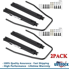 2PCS Heavy Duty Seat Slider Track Bracket Aessembly Kit Dual Lock for NRG Sparco