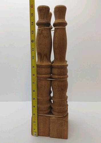 Farmhouse Table Legs, Legs for Furniture Set of 4 Unfinished Wood 16 inch Set F - Picture 8 of 9