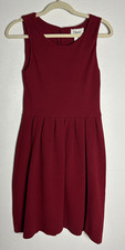 Anthropologie Ganni Red Textured Pleated Noon And Night Dress Sz XS
