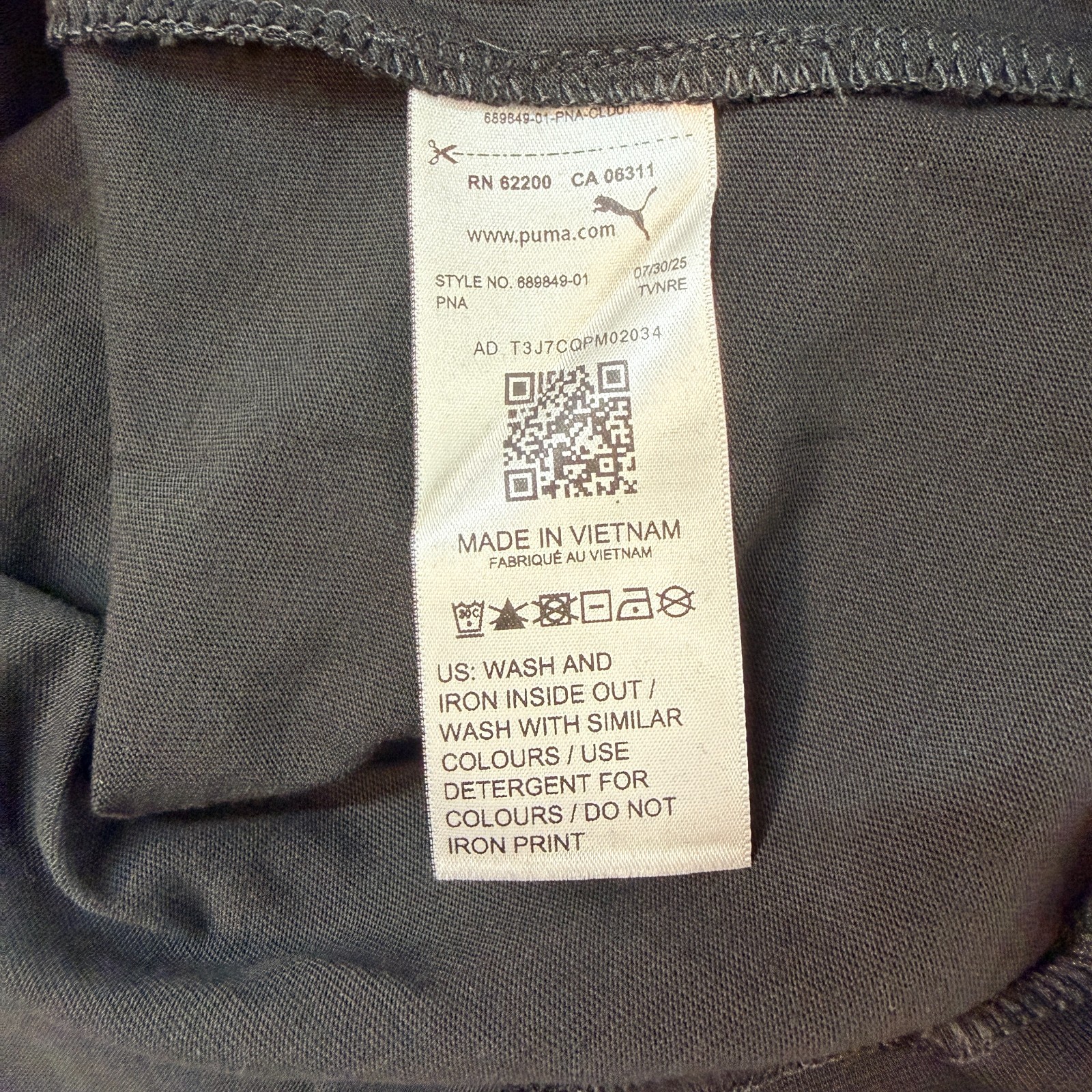 PUMA Mens Size XXL Colorblock Black Short Sleeve T-Shirt Logo Back Cougar New thumbnail 9