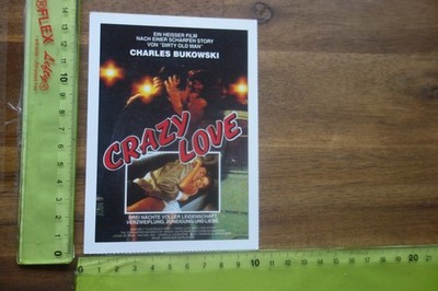 Alte Filmplakatkarte Kino Film Video CRAZY LOVE Charles Bukowski