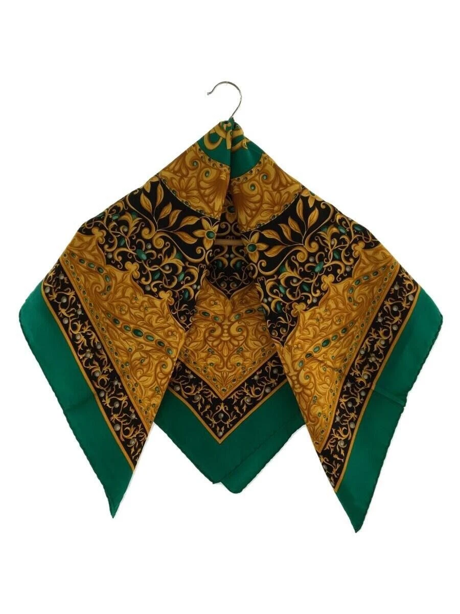 Foulard Christian Dior soie verte partout femme