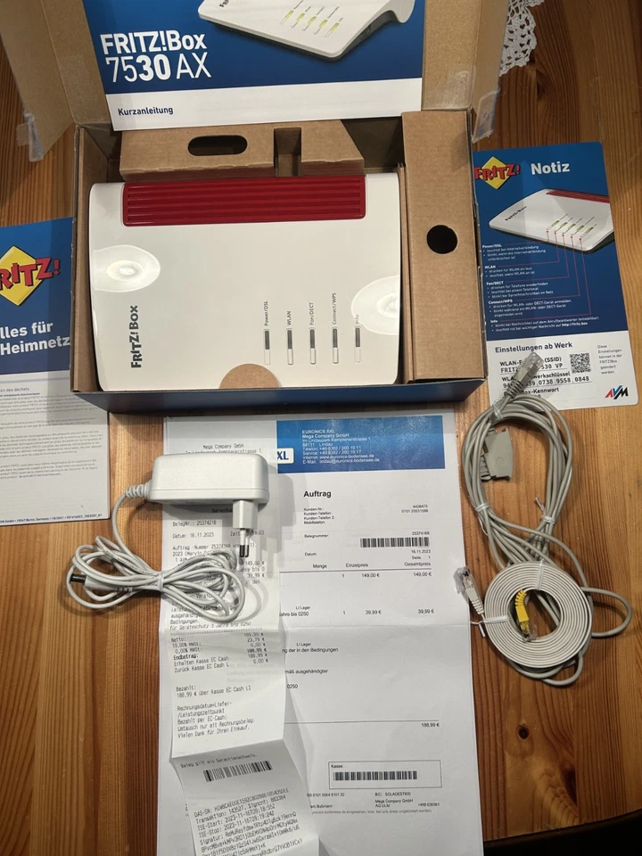 AVM FRITZ!Box 7530 AX WLAN Router weiß DSL/VDSL, mit Garantie!!!