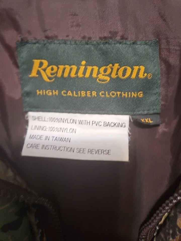 Chaqueta de caza impermeable de nailon para hombre Remington XXL Advantage camuflada de colección Foto 3 de 4