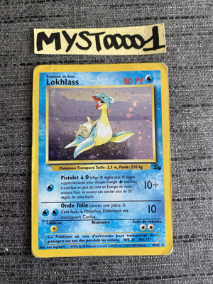 Pokemon Karte Lokhlass 10/62 Holo Wizards Fossil Französisch Gebraucht