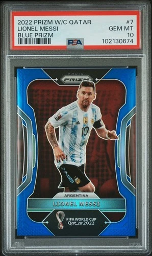 World Cup Lionel Messi 2022 Panini Prizm World Cup Lionel Messi #7 Blue