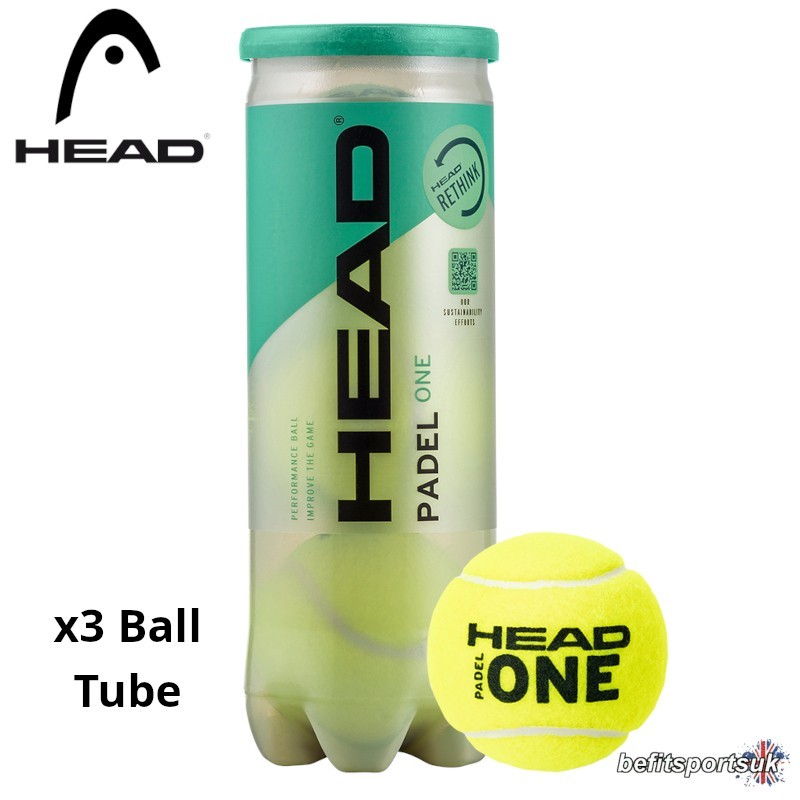 HEAD PADEL ONE BALLS  - TUBE OF 3 PADEL TENNIS BALL