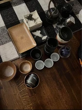 Sushi -set Japanese Ceramic Dinnerware Set with Plates, Cups, Bowls