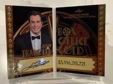 JOHN TRAVOLTA 2024 LEAF HISTORY BOOK BOX OFFICE GOLD AUTO /25